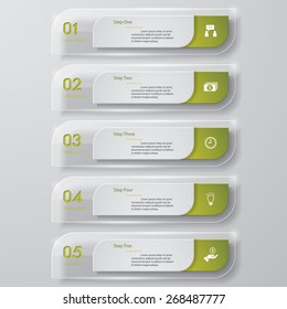 Design clean number banners template/graphic or website layout. Vector.