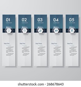 Design clean number banners template/graphic or website layout. Vector.
