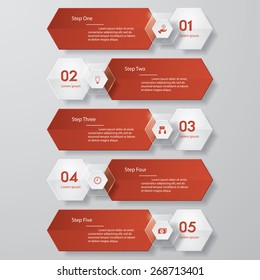 Design clean number banners template/graphic or website layout. Vector.