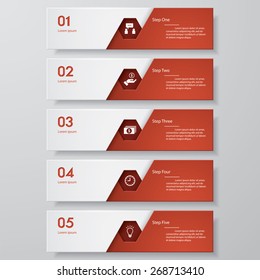 Design clean number banners template/graphic or website layout. Vector.