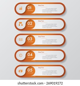 Design clean number banners template/graphic or website layout. Vector.