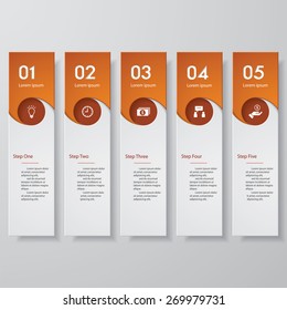 Design clean number banners template/graphic or website layout. Vector.