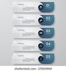 Design clean number banners template/graphic or website layout. Vector.