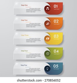 Design clean number banners template/graphic or website layout. Vector.