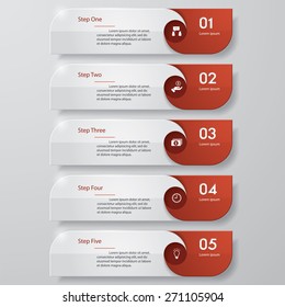 Design clean number banners template/graphic or website layout. Vector.