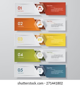 Design clean number banners template/graphic or website layout. Vector.