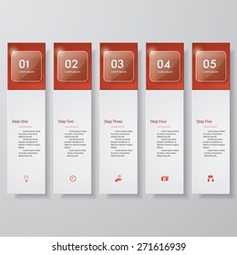 Design clean number banners template/graphic or website layout. Vector.