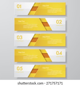 Design clean number banners template/graphic or website layout. Vector.