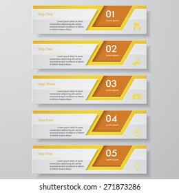Design clean number banners template/graphic or website layout. Vector.