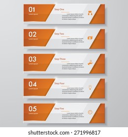 Design clean number banners template/graphic or website layout. Vector.