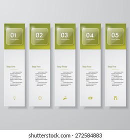 Design clean number banners template/graphic or website layout. Vector.
