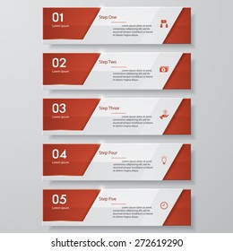 Design clean number banners template/graphic or website layout. Vector.