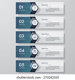 Design clean number banners template/graphic or website layout. Vector.