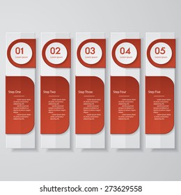 Design clean number banners template/graphic or website layout. Vector.