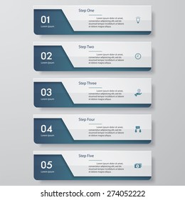 Design clean number banners template/graphic or website layout. Vector