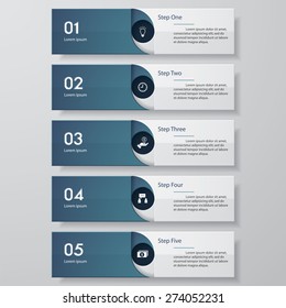 Design clean number banners template/graphic or website layout. Vector.