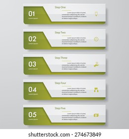 Design clean number banners template/graphic or website layout. Vector