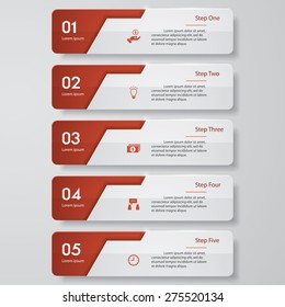 Design clean number banners template/graphic or website layout. Vector