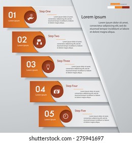 Design clean number banners template/graphic or website layout. Vector