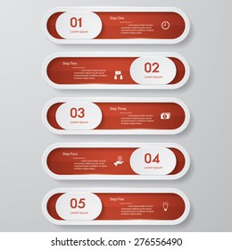 Design clean number banners template/graphic or website layout. Vector