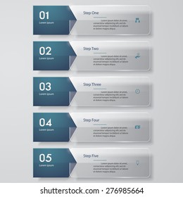 Design clean number banners template/graphic or website layout. Vector.