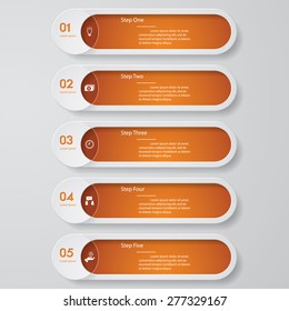 Design clean number banners template/graphic or website layout. Vector.