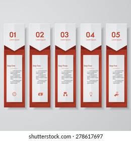 Design clean number banners template/graphic or website layout. Vector.