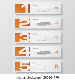 Design clean number banners template/graphic or website layout. Vector.