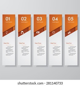 Design clean number banners template/graphic or website layout. Vector.