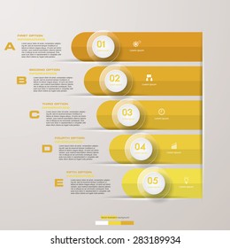 Design clean number banners template/graphic or website layout. Vector.