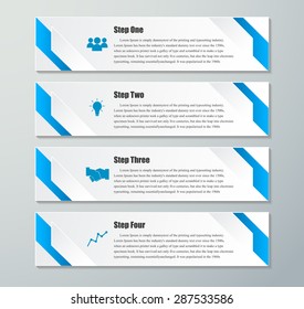 Design clean number banners template.graphic or website layout. Vector