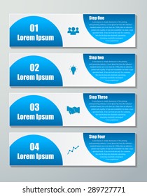 Design clean number banners template.graphic or website layout. Vector.