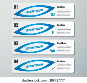 Design clean number banners template.graphic or website layout. Vector.