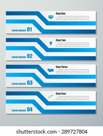 Design clean number banners template.graphic or website layout. Vector.