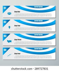 Design clean number banners template.graphic or website layout. Vector.