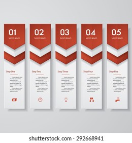 Design clean number banners template/graphic or website layout. Vector.