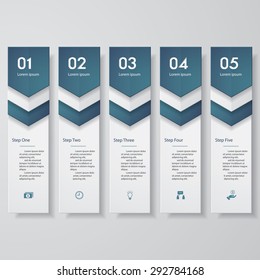 Design clean number banners template/graphic or website layout. Vector.