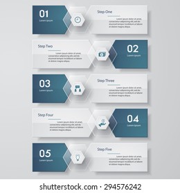 Design clean number banners template/graphic or website layout. Vector.