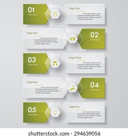 Design clean number banners template/graphic or website layout. Vector.