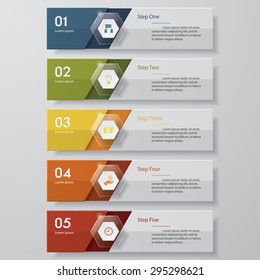 Design clean number banners template/graphic or website layout. Vector.