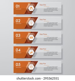Design clean number banners template/graphic or website layout. Vector.