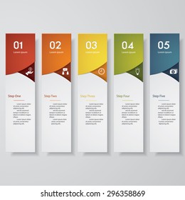 Design clean number banners template/graphic or website layout. Vector.