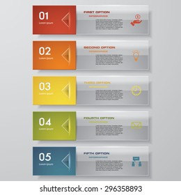 Design clean number banners template/graphic or website layout. Vector.