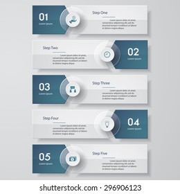 Design clean number banners template/graphic or website layout. Vector.