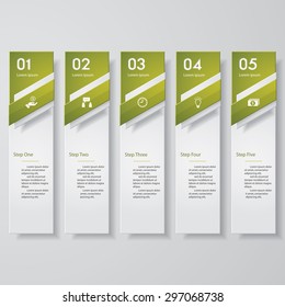 Design clean number banners template/graphic or website layout. Vector.