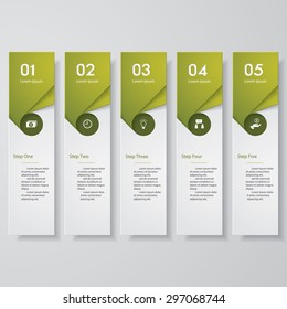 Design clean number banners template/graphic or website layout. Vector.