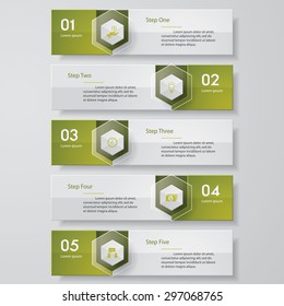 Design clean number banners template/graphic or website layout. Vector.