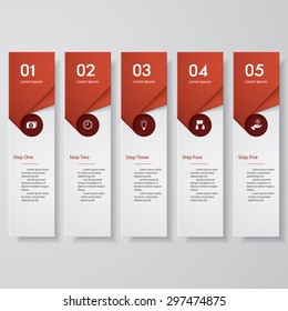 Design clean number banners template/graphic or website layout. Vector.
