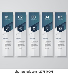 Design clean number banners template/graphic or website layout. Vector.