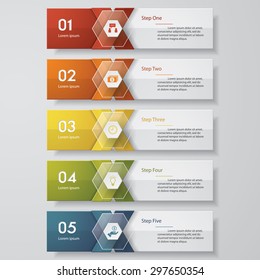 Design clean number banners template/graphic or website layout. Vector.